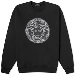 Versace Embroidered Medusa Sweatshirt Black