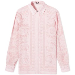 Versace Printed Silk Shirt Pale Pink
