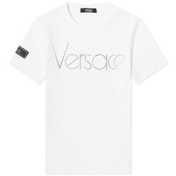 Versace Logo T-Shirt White & Crystal