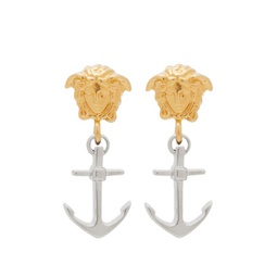 Versace Anchor Medusa Earrings Palladium Versace Gold
