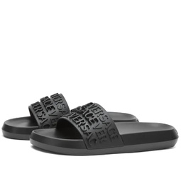 Versace Logo Rubber Pool Slide Black