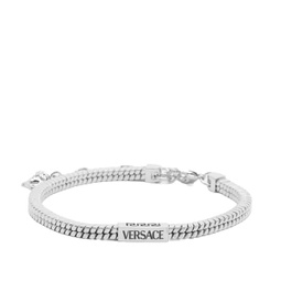 Versace Logo Bracelet Palladium