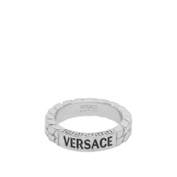 Versace Logo Ring Palladium