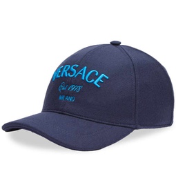 Versace Embroidered Logo Cap Navy & Desden Blue