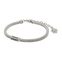 Silver Herringbone Chain Bracelet 241404M142042