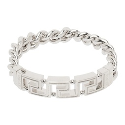 Silver Greca Chain Bracelet 241404M142032