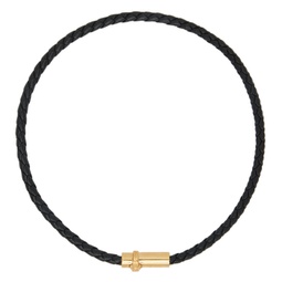 Black Braided Necklace 241404M145011