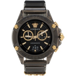 Black & Gold Icon Active Watch 241404M165000