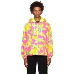 Pink & Yellow Floral Jacket 231404M180006