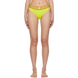 Green Greca Border Bikini Bottom 241653F105016