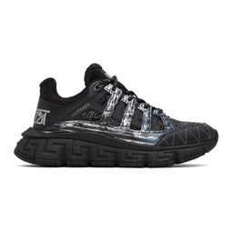 Black & Silver Trigreca Sneakers 232404M237035