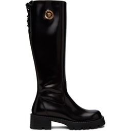 Black Knee-High Boots 232404F115003