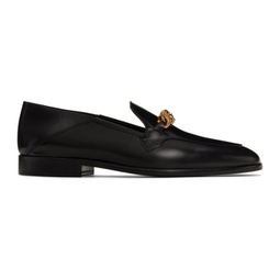 Black Leather Loafers 222404M231004