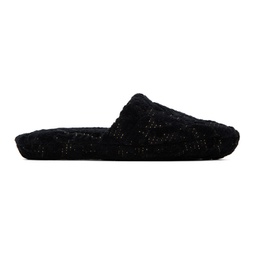 Black Barocco Slippers 241653F121008