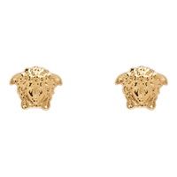 Gold Small Medusa Stud Earrings 241404F022007
