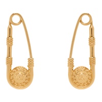 Gold Safety Pin Earrings 241404F022021