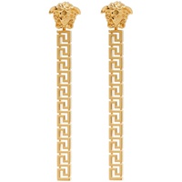 Gold La Medusa Greca Drop Earrings 241404F022026