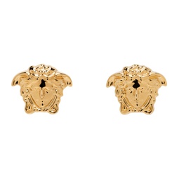 Gold Medusa Head Earrings 241404F022027