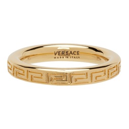 Gold Engraved Greek Key Ring 221404F011002