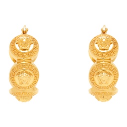 Gold Tribute Medusa Hoop Earrings 241404F022017