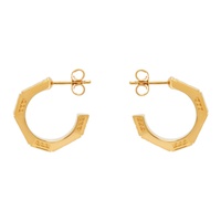 Gold Greca Quilting Earrings 241404F022015