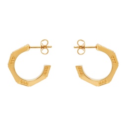 Gold Greca Quilting Earrings 241404F022015
