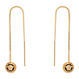 Gold Metal Enamel Earrings 232404F022012