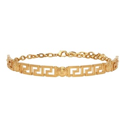 Gold Medusa Greca Bracelet 222404F020000
