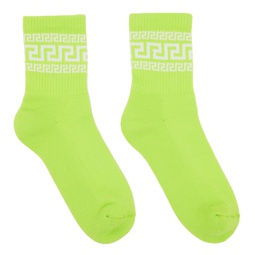 Green Greca Athletic Socks 231404F076005