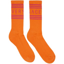 Orange Athletic Socks 222404M220027