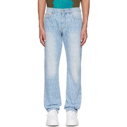 Blue Allover Jeans 232404M186004