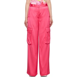 Pink Cargo Pocket Trousers 231404F087009