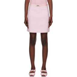 Pink Contrasto Miniskirt 241404F090008