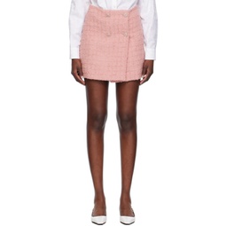 Pink Wrap Miniskirt 241404F090003