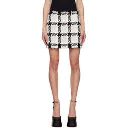 Black & White Check Mini Skirt 222404F090005