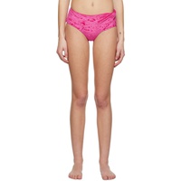 Pink Rolled Bikini Bottom 231653F105041