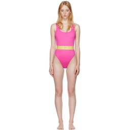 Pink Greca One-Piece Swimsuit 222653F103006