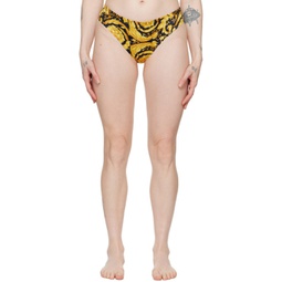 Black & Yellow Barocco Briefs 241653F081005