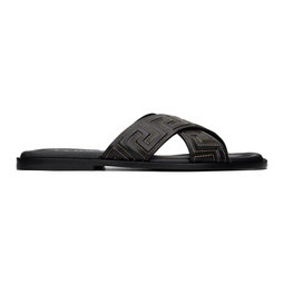 Black Greca Sandals 231404M234005