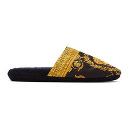 Black Baroque Slippers 222404M231021