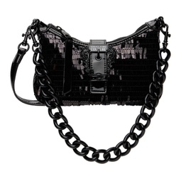 Black Sequinned Bag 231202F048044