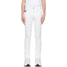 White Slim-Fit Jeans 241202M186006