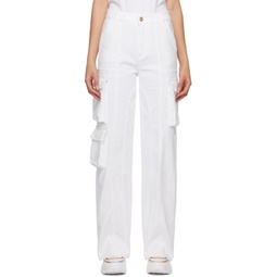 White Cargo Jeans 231202F069011