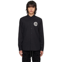Black V-Emblem Shirt 241202M192061
