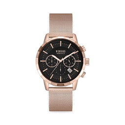 46MM Rose Goldtone Stainless Steel Bracelet Chronograph Watch