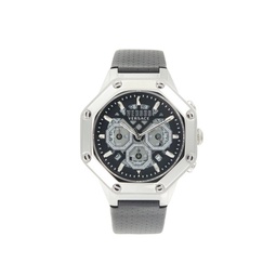 Palestro Stainless Steel & Leather Strap Chronograph Watch