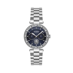 36MM Swarovski Crystal & Stainless Steel Bracelet Watch