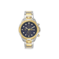 6E Arrondissement 46MM Stainless Steel Chronograph Bracelet Watch