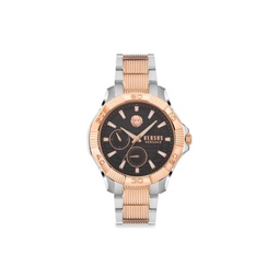 46MM DTLA Two-Tone Stainless Steel Bracelet Chrono Watch