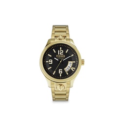 Reale 44MM IP Gold Stainless Steel Bracelet Watch